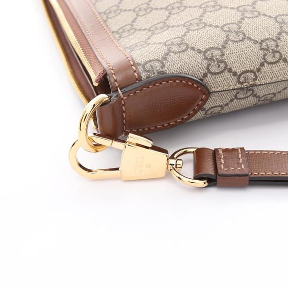 Gucci Interlocking G GG Supreme Shoulder Bag Coated Canvas Leather Men's Beig... - Picture 6 of 6